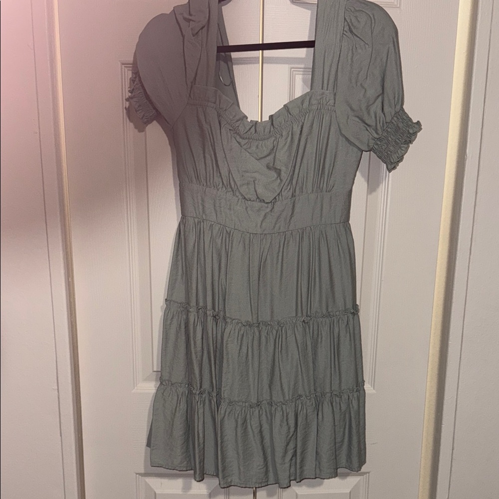 Mine sage Green Mini Dress